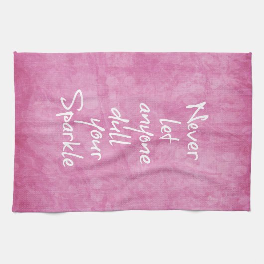 あなたの輝きを鈍くする人を決して引用文 キッチンタオル (横)