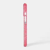 あなたの輝くピンクのグリッター iPhone 16ケース (左側面)