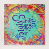 あなたの輝く時間おもしろいハートフローラ 感動的 ジグソーパズル (横)