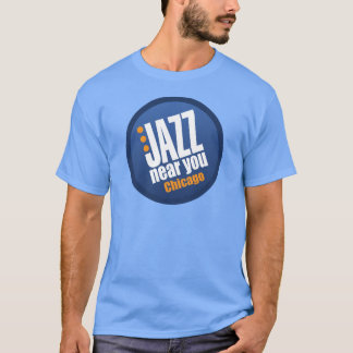 あなたの近くのジャズはシカゴの男性袖のTシャツをショートさせます Tシャツ