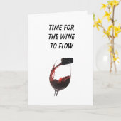 あなたの退職にワインを流**せる** カード (黄色い花)