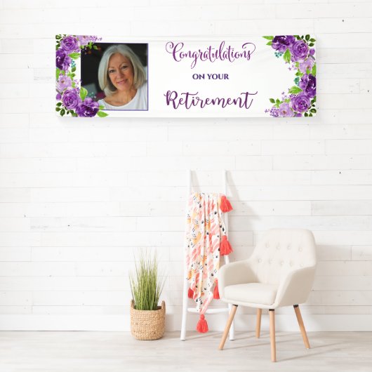 あなたの退職の写真のお祝い 横断幕 (インサイチュ)