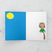 あなたの退職を楽しんで下さい! ビーチカードのフクロウ カード (内部)