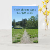 あなたの退職、シンプル、道のお祝い カード (黄色い花)