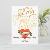 あなたの運命の炎を灯す ゴールド ゴシック ハート ヴァレンタイン シーズンカード (スタンド正面)