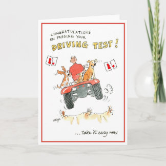 あなたの運転免許試験の合格のお祝い カード
