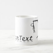 あなたの選択の単語のカスタマイズ可能な絞首刑執行人 コーヒーマグカップ (中央)
