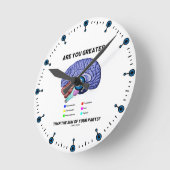 あなたの部品の合計より素晴らしいですか。 頭脳 ラウンド壁時計 (傾斜)