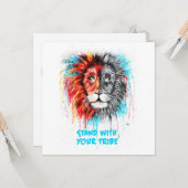 あなたの部族のグリーティングカードで立つ カード (正面/裏面インサイチュ)