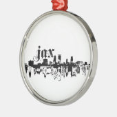 あなたの都市のために置かれるジャクソンビルJAX メタルオーナメント (左)