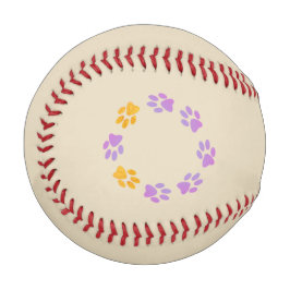 あなたの野球にペットの足跡 野球ボール