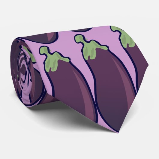 あなたの野菜のナスパターンタイを食べて下さい ネクタイ (ロール)