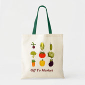 あなたの野菜の買い物袋を食べて下さい トートバッグ (正面)
