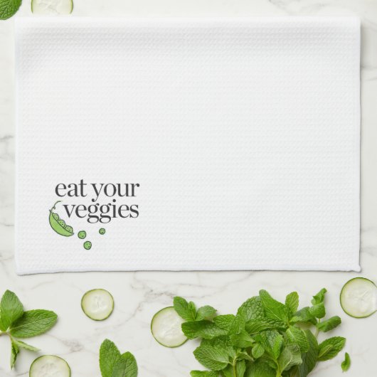 あなたの野菜を食べて下さい キッチンタオル (折り畳み)