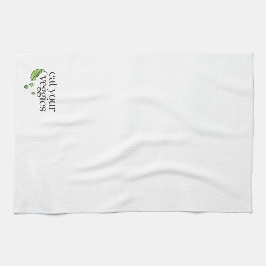 あなたの野菜を食べて下さい キッチンタオル (横)