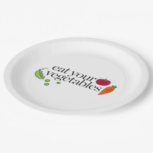 あなたの野菜を食べて下さい ペーパープレート (アングル)