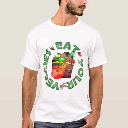 あなたの野菜を食べて下さい Tシャツ (正面)