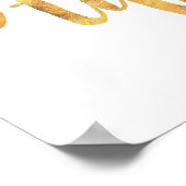 あなたの金ゴールドフォイルタイポグラフィポスタープリント ポスター (角)