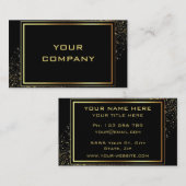 あなたの金ゴールドブラックビジネスカードとゴールデン文字 名刺 (正面/裏面)