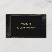 あなたの金ゴールドブラックビジネスカードとゴールデン文字 名刺 (正面)