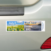 あなたの限界だけあなたおよび仕事堅い夢の大きいmagです バンパーステッカー (車上)