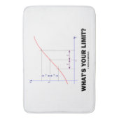 あなたの限界は何ですか。 限界機能ギークのユーモア バスマット (正面縦)