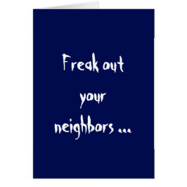 あなたの隣人カードをひどく神経質にして下さい