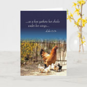 あなたの雌鶏は家に呼ばれました カード (黄色い花)