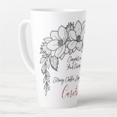 あなたの離婚の強いコーヒー愛好家のおめでとう カフェラテマグ (左アングル)