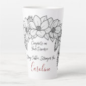 あなたの離婚の強いコーヒー愛好家のおめでとう カフェラテマグ (正面)