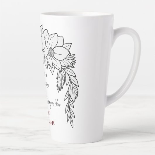 あなたの離婚の強いコーヒー愛好家のおめでとう カフェラテマグ (右)