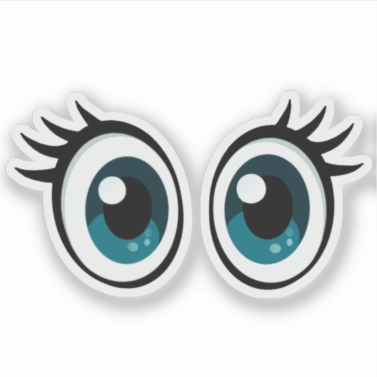 あなたの電子機器のための可愛い目 シール (正面)