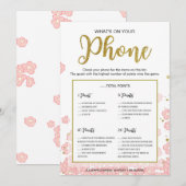 あなたの電話には何が入っている？ ゲーム | ピンクとゴールドのグリッター (正面/裏面)