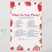 あなたの電話のベビーシャワーゲームのストロベリーベリー 便箋 (正面)