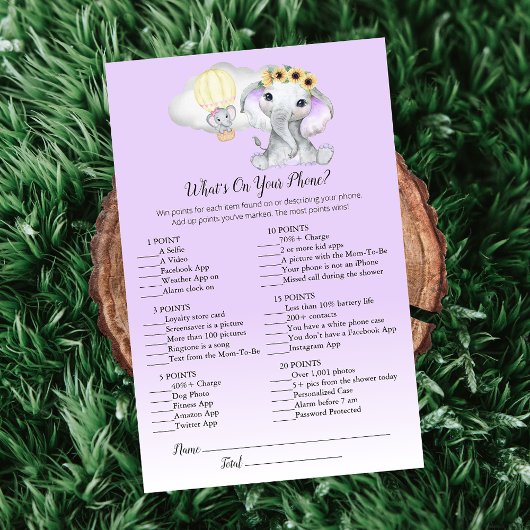 あなたの電話の象の風船のパープルベイビーゲーム