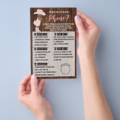 あなたの電話オウム女性のカーボーイベビーシャワーゲームカード チラシ (ハンドル)