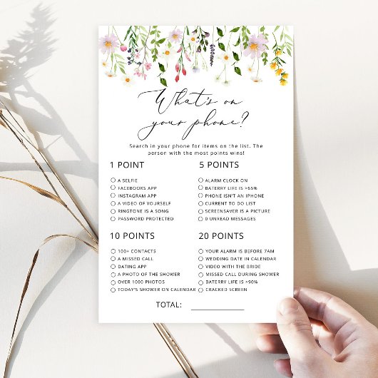 あなたの電話ゲームに何がミニマリストのワイルドフラワー