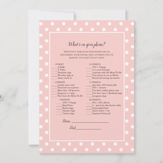 あなたの電話ゲームに何が単にかわいいピンクの弓 招待状 (正面)