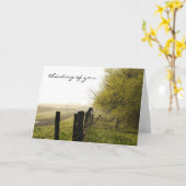 あなたの霧深い朝の考えること挨拶状 カード (黄色い花)