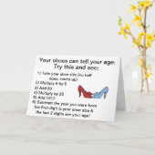 あなたの靴はあなたの年齢のバースデー・カードを告げることができます カード (黄色い花)
