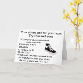 あなたの靴はあなたの年齢を知ることができる誕生日カード カード (黄色い花)