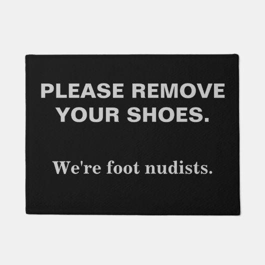 あなたの靴を取除いて下さい ドアマット (正面)