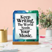 あなたの音楽が必要 世界に向けて書き続けよう アクリルサイン (ウェディング)