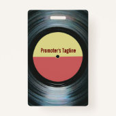 あなたの音楽へのアクセスのためのバッジイベントビニルテーマ バッジ (裏面)