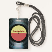 あなたの音楽へのアクセスのためのバッジイベントビニルテーマ バッジ (裏面ランヤード)