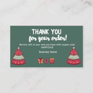 あなたの順序のパッケージ挿入物をありがとう 割引カード