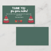 あなたの順序のパッケージ挿入物をありがとう 割引カード (正面/裏面)