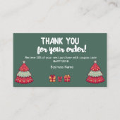 あなたの順序のパッケージ挿入物をありがとう 割引カード (正面)