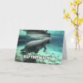 "あなたの頭部の"静まるマナティーの挨拶状保って下さい カード (黄色い花)