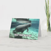 "あなたの頭部の"静まるマナティーの挨拶状保って下さい カード (正面)